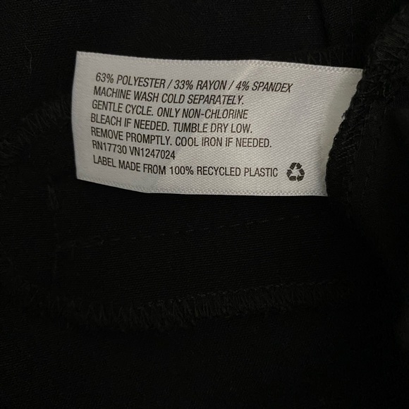 Womens Black Wide Leg Pleated Lounge Dress Pants - Picture 8 of 8